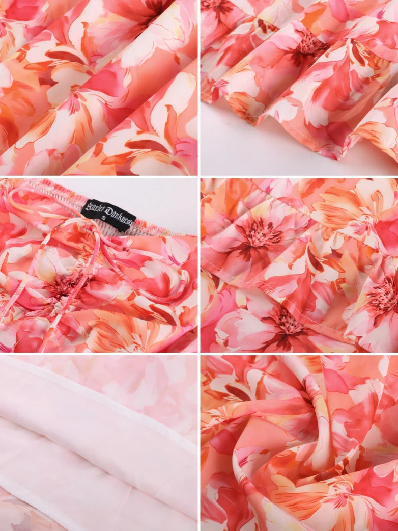 CONSTANCE™ - Off-Shoulder Double-Layer Floral Dress