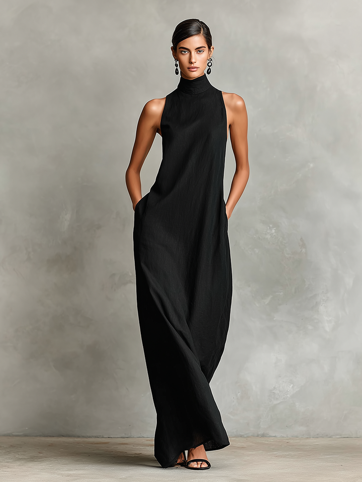 CHIARA - Maxi Dress with High Neck
