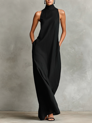 CHIARA - Maxi Dress with High Neck