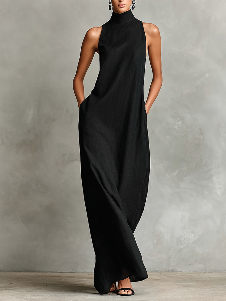 CHIARA - Maxi Dress with High Neck
