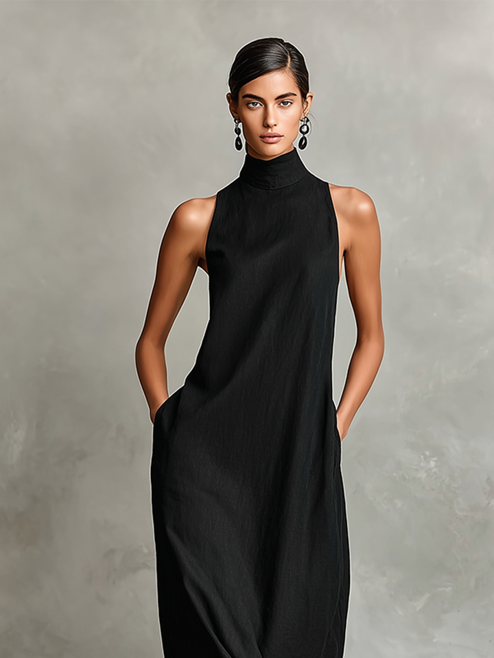 CHIARA - Maxi Dress with High Neck
