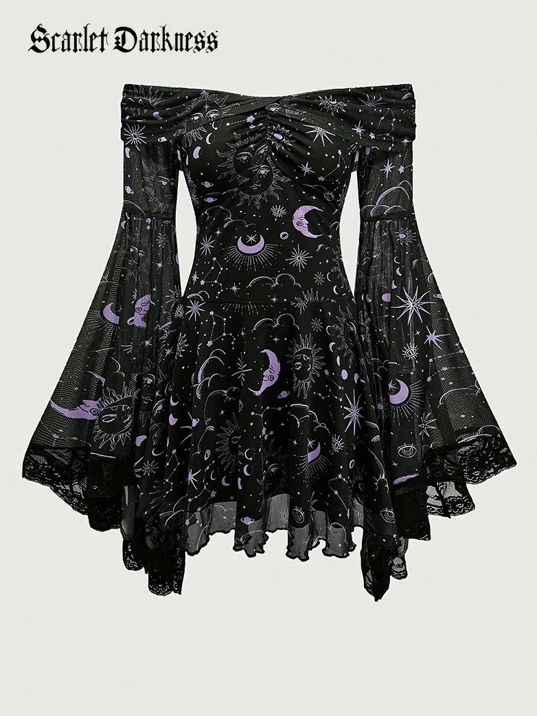 VALERIE™ - Whimsical Off-Shoulder Bell-Sleeve Dress
