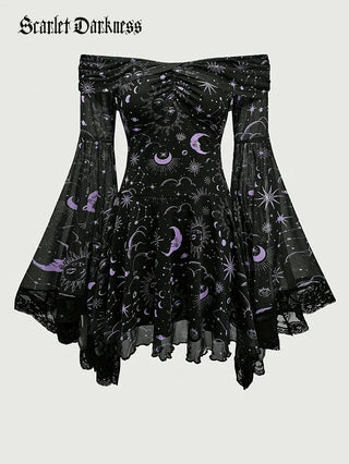 VALERIE™ - Whimsical Off-Shoulder Bell-Sleeve Dress