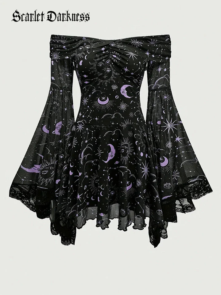 VALERIE™ - Whimsical Off-Shoulder Bell-Sleeve Dress