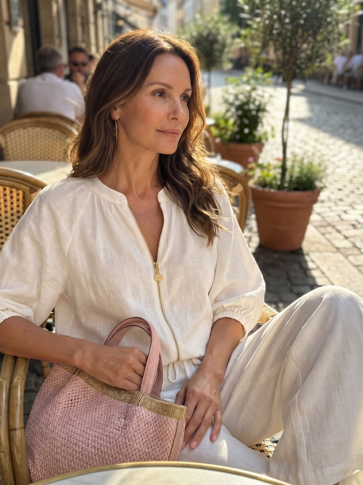 VERONA™ - Zip Blouson & Wide-Leg Pant Set