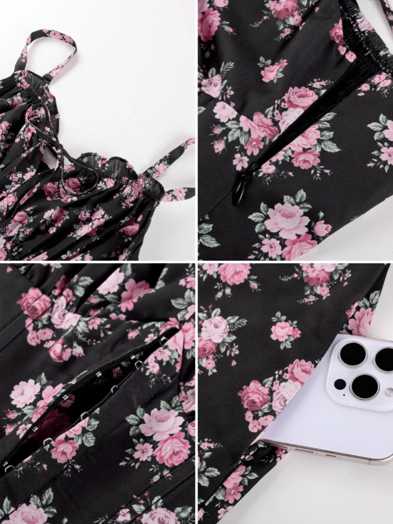 ROSELINE™ - Victorian Floral Corset Dress