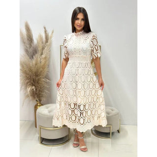NOA™ – Delicate Lace Midi Dress