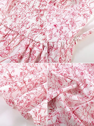 BERTHE™ - Summer Floral Puffy Corset Dress