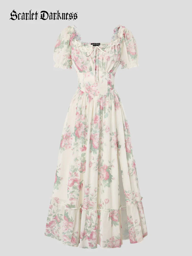 CLARISSE™ - Garden Tea Party Floral Dress