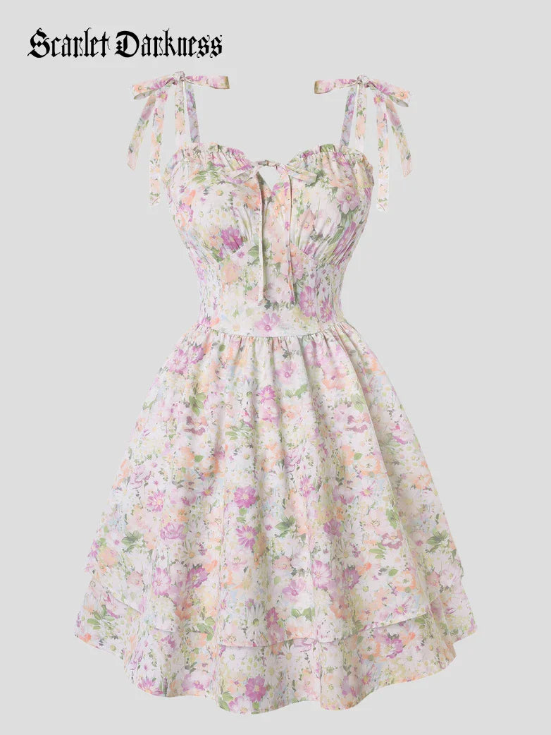 MIREILLE™ - Ditsy Floral Fitted Dress