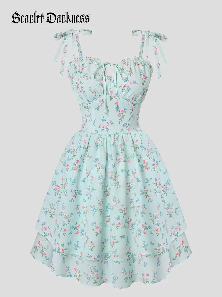 MIREILLE™ - Ditsy Floral Fitted Dress