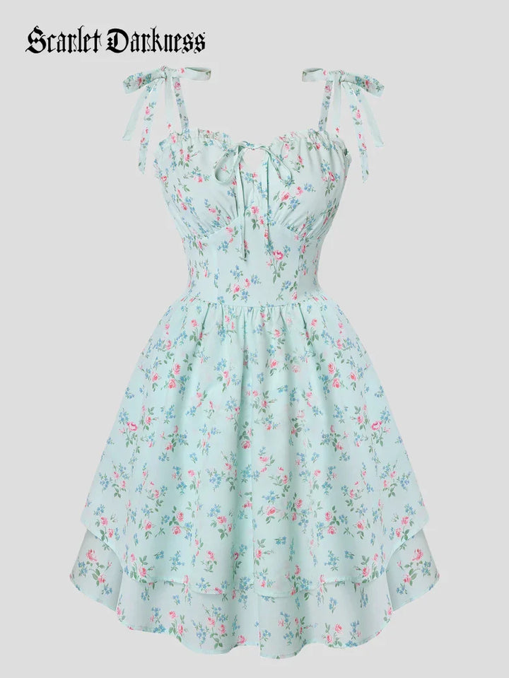 MIREILLE™ - Ditsy Floral Fitted Dress