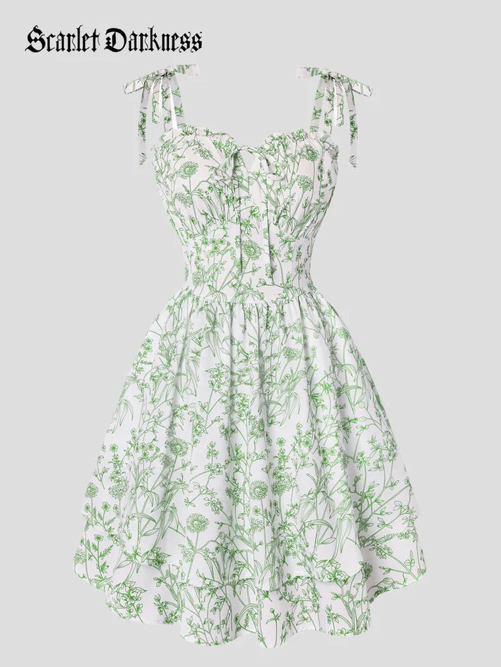 MIREILLE™ - Ditsy Floral Fitted Dress