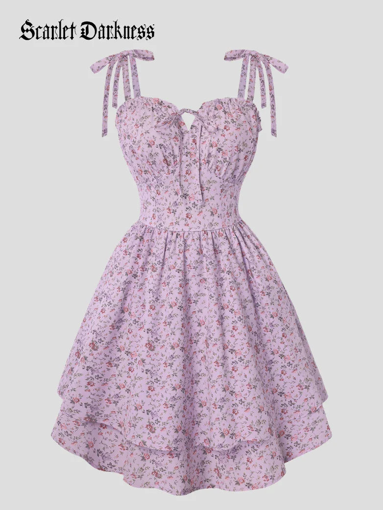 MIREILLE™ - Ditsy Floral Fitted Dress