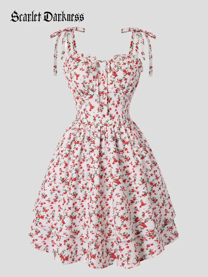 MIREILLE™ - Ditsy Floral Fitted Dress
