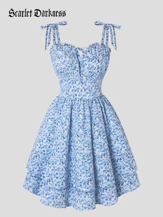 MIREILLE™ - Ditsy Floral Fitted Dress