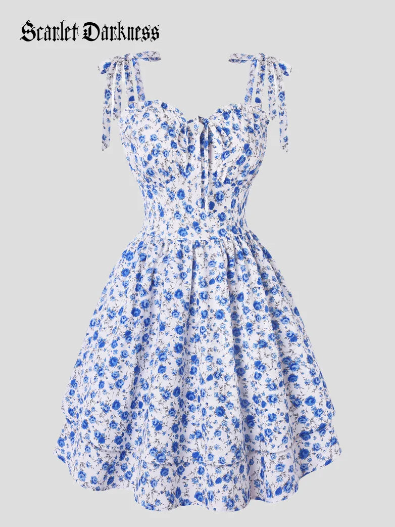 MIREILLE™ - Ditsy Floral Fitted Dress