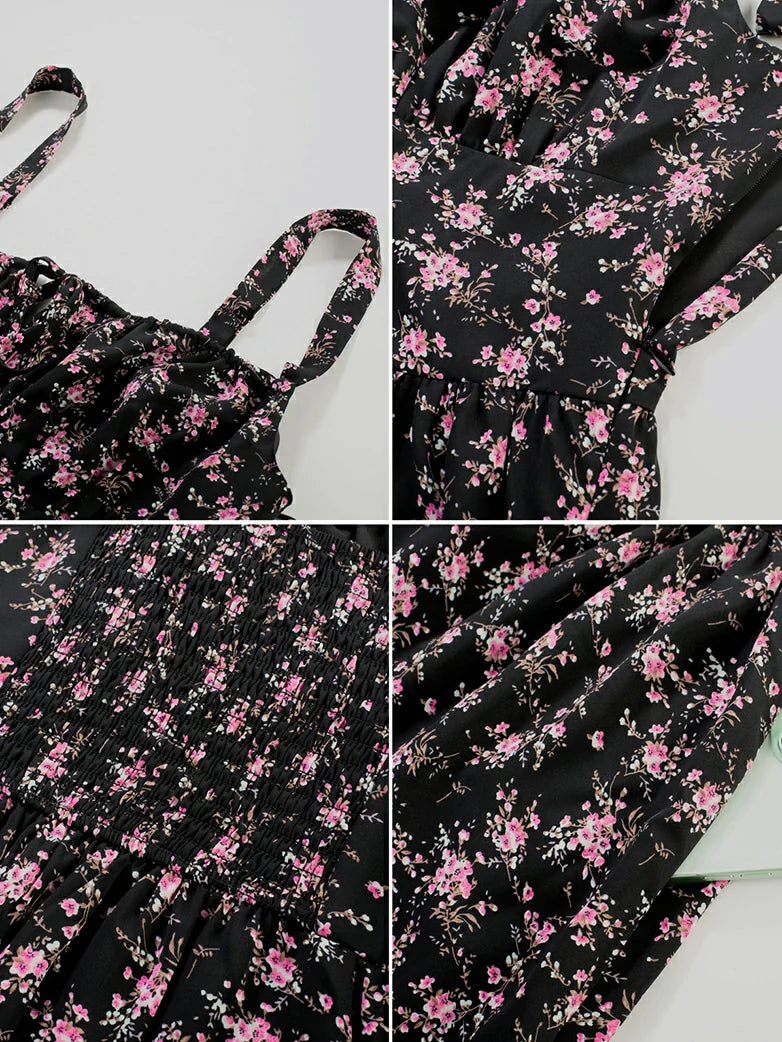BERTHE™ - Summer Floral Puffy Corset Dress