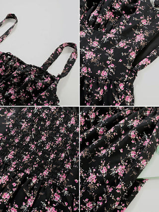 BERTHE™ - Summer Floral Puffy Corset Dress