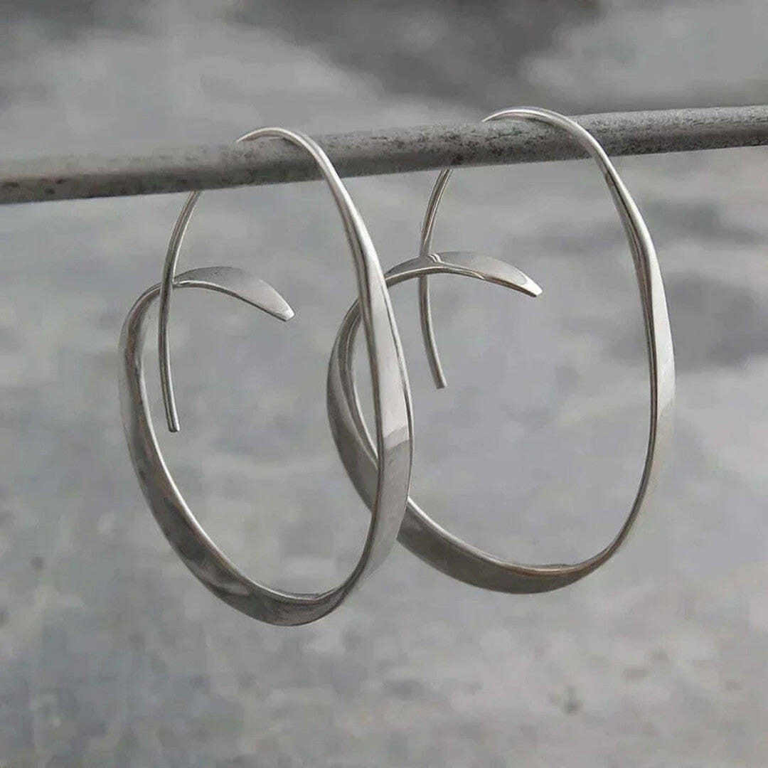 Iris | Open Spiral Drop Earrings