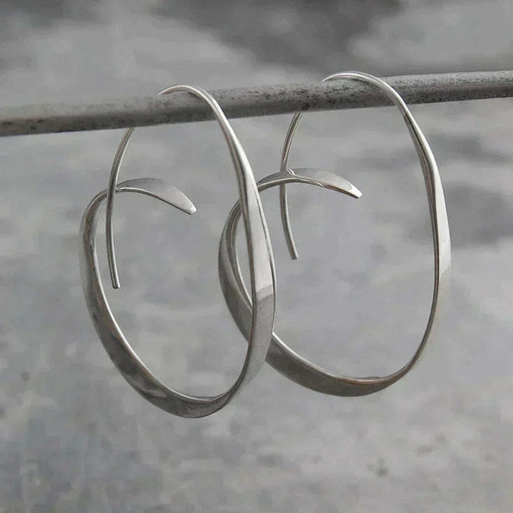 Iris | Open Spiral Drop Earrings