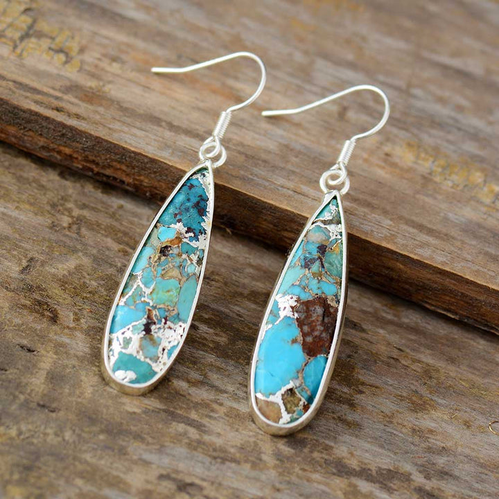 SOLENE - Turquoise Jasper Drop Earrings