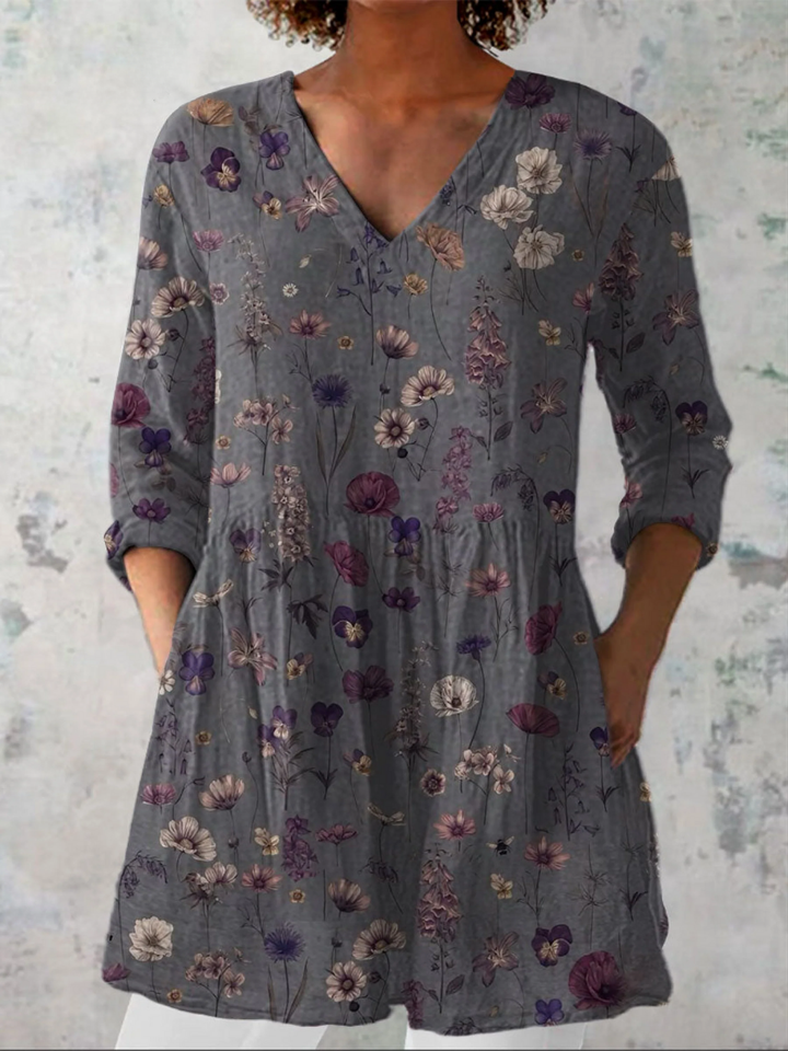 GILDA™ - Long-Sleeve V-Neck Blouse