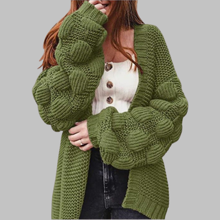 GISELLE™ - Vintage Oversized Chunky Open Front Cardigan
