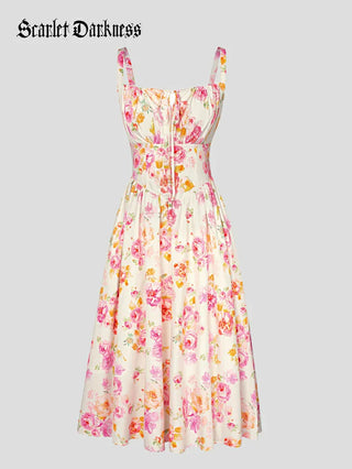 PERRINE™ - Summer Floral Milkmaid Dress
