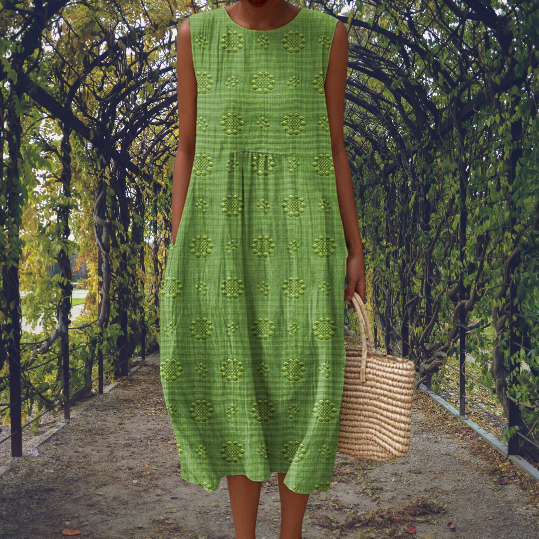 Halle™ - Elegant Sleeveless Dress with Pockets