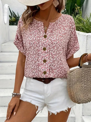 WOLENA - Wildflower Notch Blouse