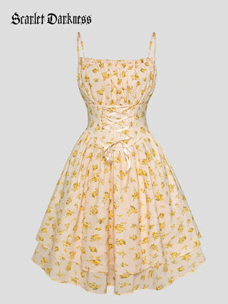 THERESE™ - Pastoral Milkmaid Dress