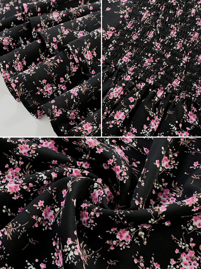 BERTHE™ - Summer Floral Puffy Corset Dress