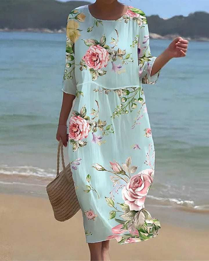 Rhea™ - Sunset Flower Dress