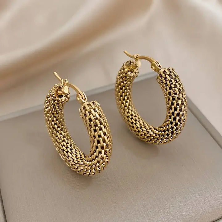 GWENDOLINE - Golden Scale Hoop Earrings