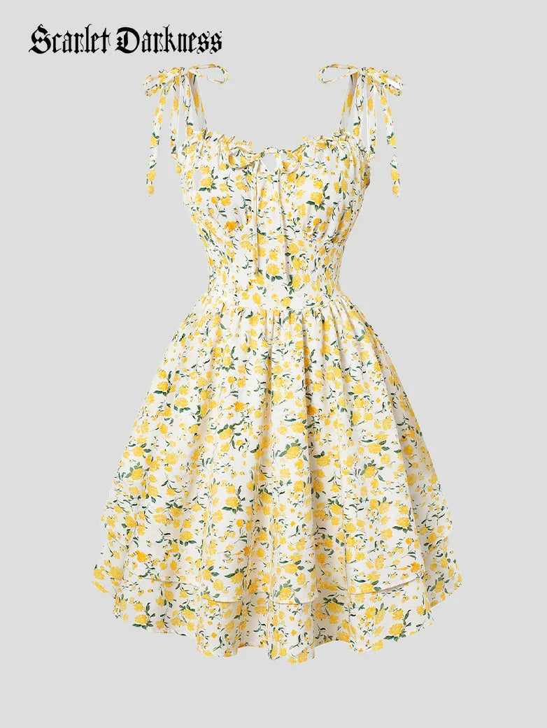 MIREILLE™ - Ditsy Floral Fitted Dress