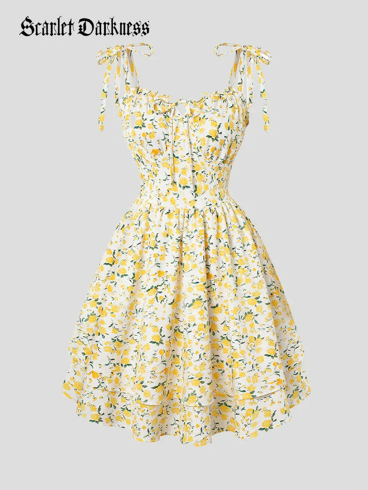 MIREILLE™ - Ditsy Floral Fitted Dress
