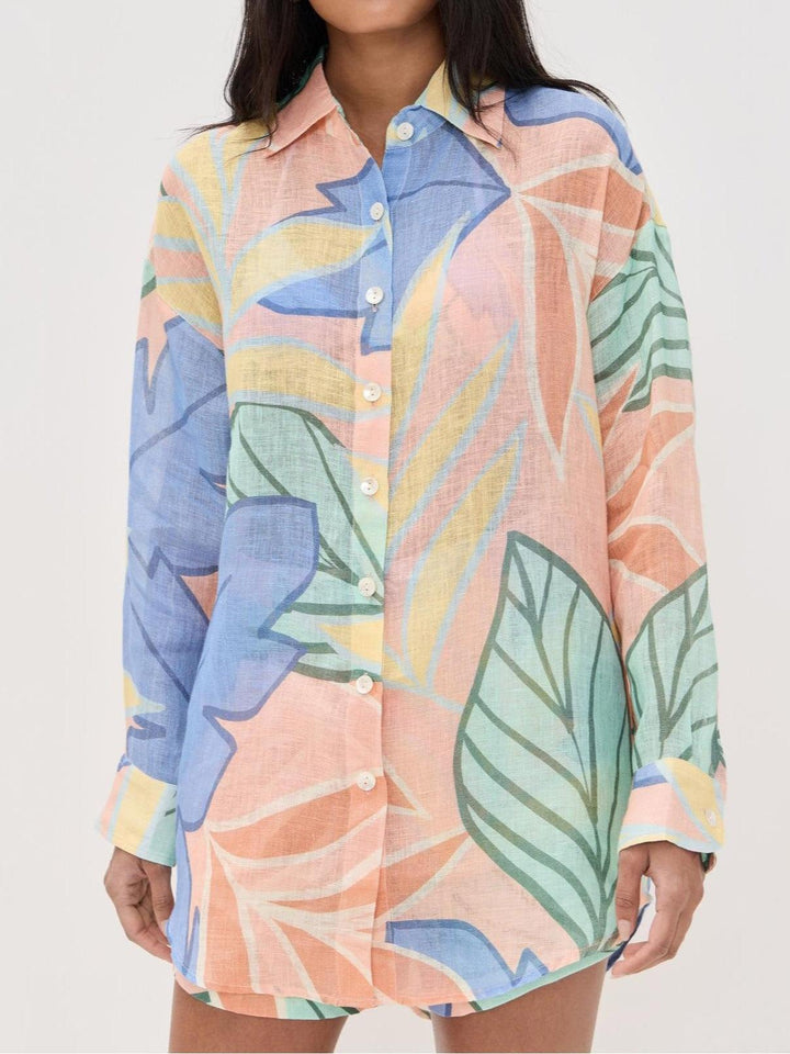 Lavinia™ - Tropical Leaf Printed Short Set
