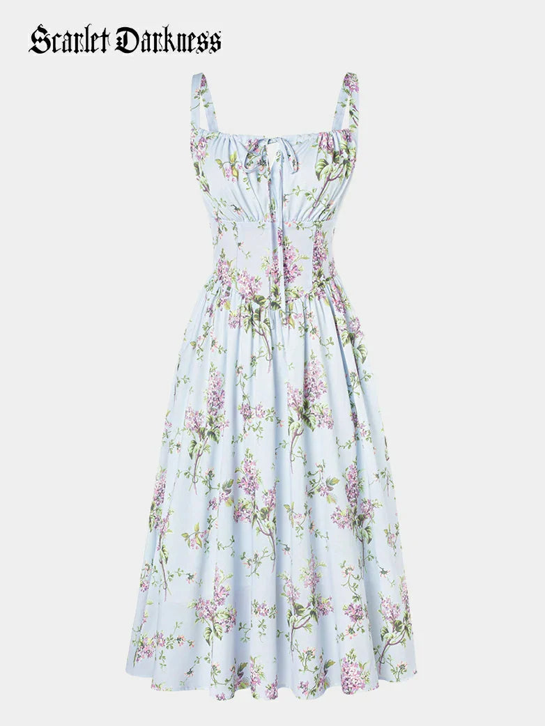 PERRINE™ - Summer Floral Milkmaid Dress