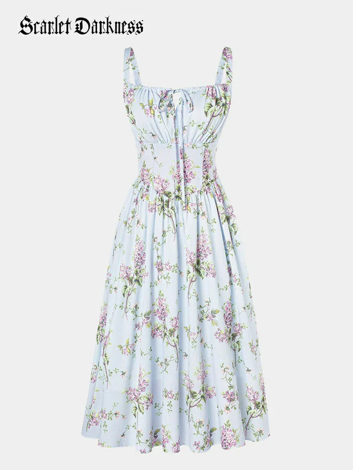 PERRINE™ - Summer Floral Milkmaid Dress