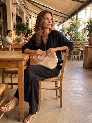 VERONA™ - Zip Blouson & Wide-Leg Pant Set