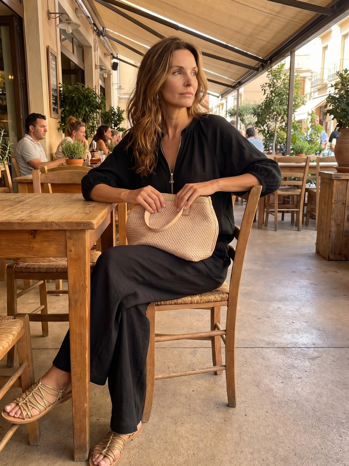VERONA™ - Zip Blouson & Wide-Leg Pant Set