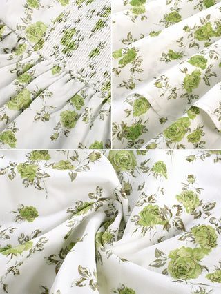 BERTHE™ - Summer Floral Puffy Corset Dress