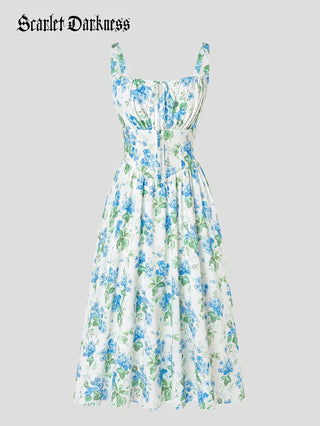 PERRINE™ - Summer Floral Milkmaid Dress
