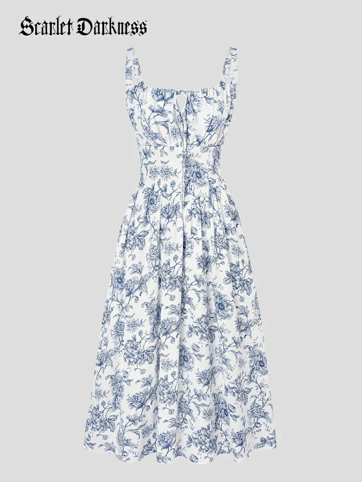 PERRINE™ - Summer Floral Milkmaid Dress