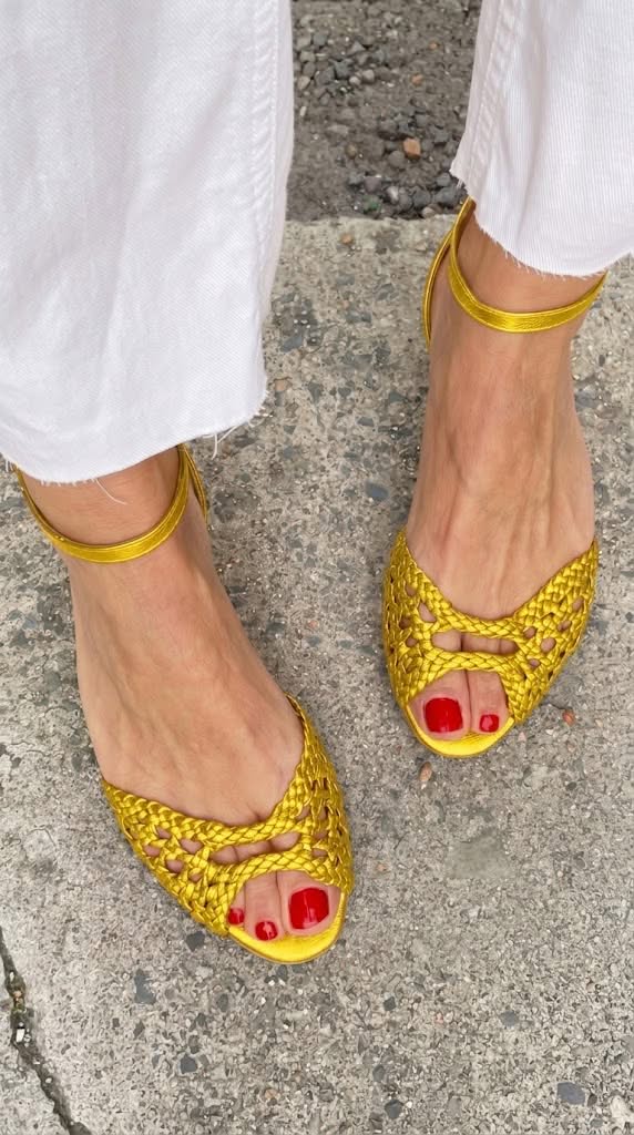 ISADORA™ - Woven Gold Statement Sandals