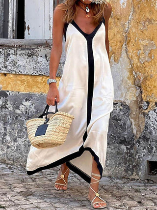 Rosalyn™ - Island Style Lavechic Colorblock Midi Dress Look