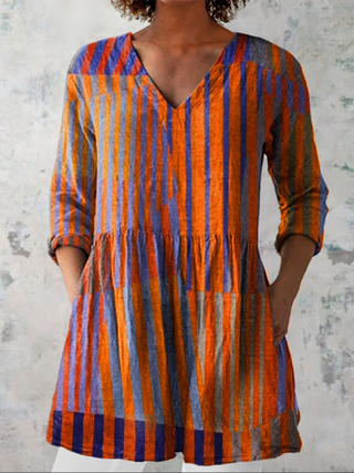 ELOISA™ - Long V-Neck Blouse
