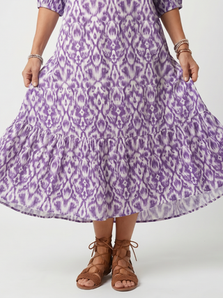 EUDOXIE - Printed Tassel-Tie Midi Dress