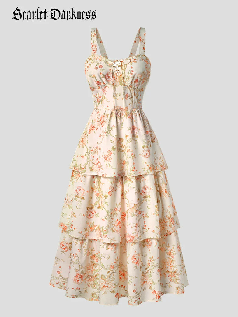 YVETTE™ - Summer Night Floral Wedding Dress